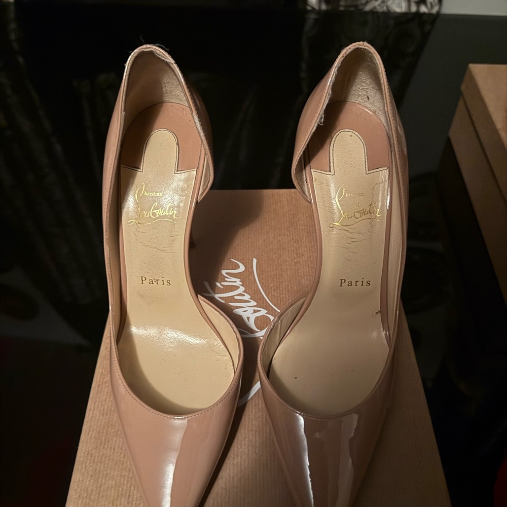 Christian Louboutin Blush Patent Leather Heels